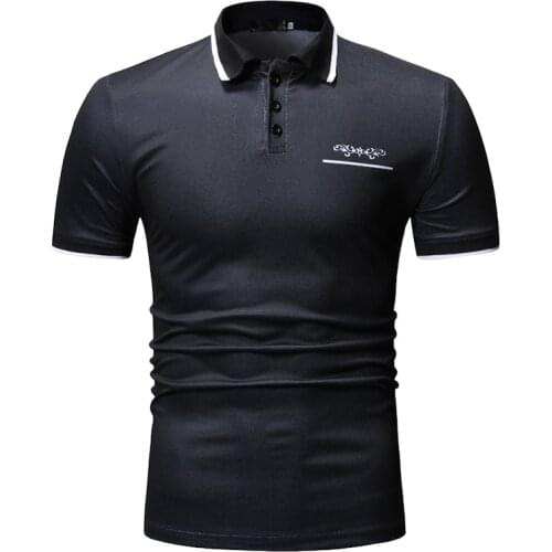 COLDKER Men Slim Fit T Shirts Summer Fashion Turn-down Collar Comfortable Tops Sports Tee