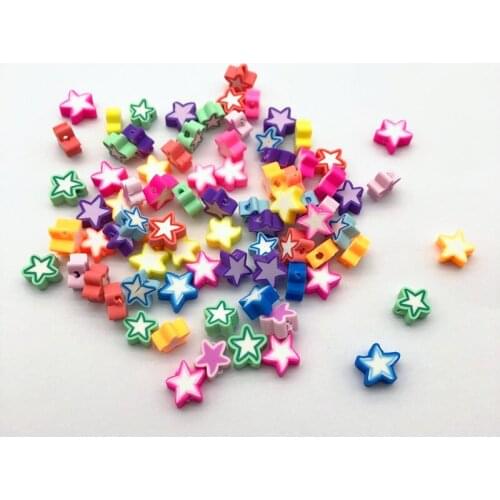 New arrival! 10x5mm 200pcs Polymer Soft Clay Star Beads For Necklace/arrings DIY Parts,Jewelry Accessories Findings&Components