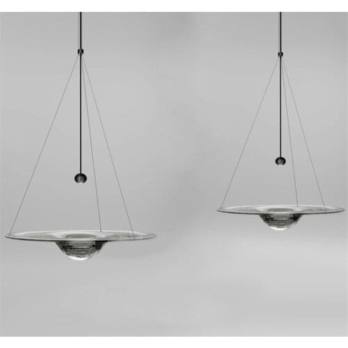 Restaurant single-head postmodern loft glass chandelier light luxury bar small droplight of bedroom the head of a bed