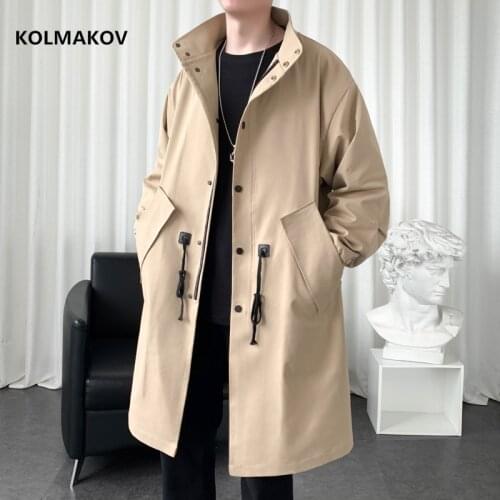 2021 autumn Long style overcoat mens High quality casual trench coat , casual hoooded jackets men,Mens Clothing Windbreakers