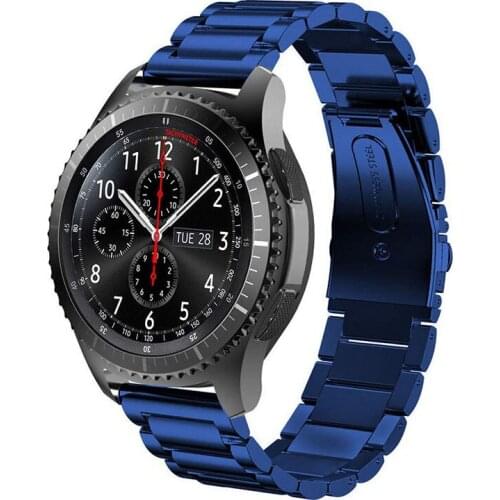 20mm/22mm Strap for Samsung Gear S2/S3 Stainless Steel Watch Band Quick Release Pins Replacement Metal Wristband