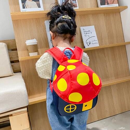 2021 New Girls Backpack for Kids 3D Mushroom House Design Kindergarten Children School Bags Cute Travel Bags Lovely Mochila