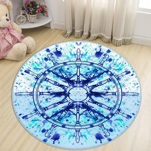 Gray Round Kids Room Rug clock numbers girl heart educational carpet