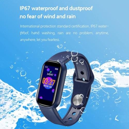 Smart Wristbands Watch Touch Control Heart Rate Monitor IP65 Waterproof 0.96 Inch Sport Bracelet Fitness Tracker Smart Watches