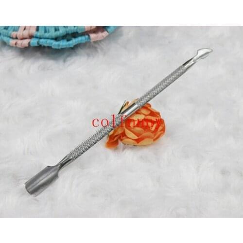 500pcs/lot Cuticle Pusher High Quality Stainless Steel Double Sided Finger Dead Skin Push Nail Cuticle Pusher Manicure Care Tool