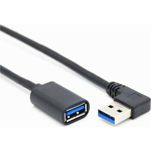 USB fast 3.0 extension cable, right angle male to female extension cable,compatible with flash drive,keyboard, scanner 30CM/60CM