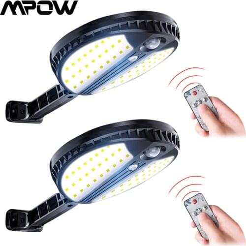 MPOW Outdoor Solar Light 70 LED PIR Motion Sensor Wall Light Three Lighting Mode IP65 Waterproof Solar Light Garden Street Decor