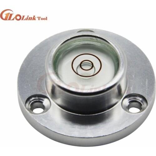 High precision bubble level Small bulls eye level Metal circular level Mini portable horizontal beads protractor