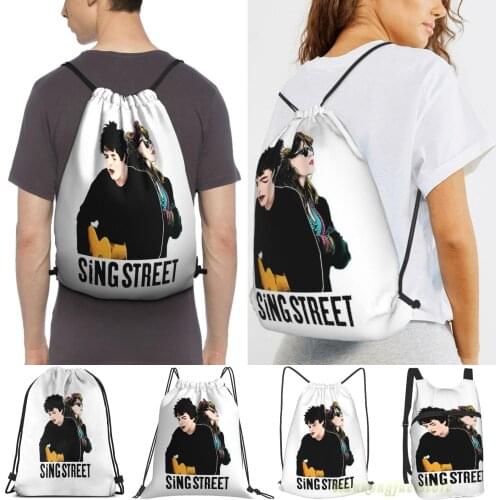 Sing Street Women Purpose Drawstring Backpack Bags Men Outdoor Travel Backpacks For Gym Training Swimming Fitness Bag