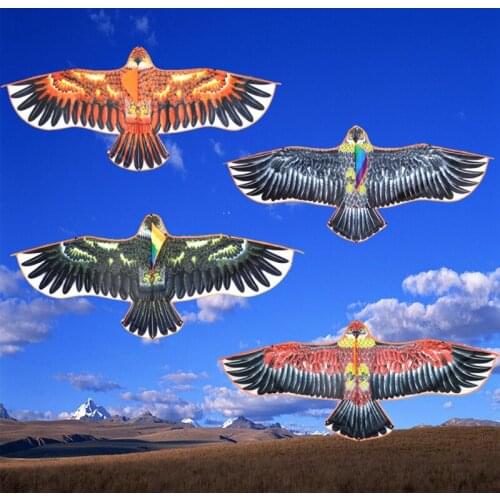 1.2m Flat Eagle Kite Children Flying Bird Kites Windsock Outdoor Toys Garden Cloth Toys For Kids Gift