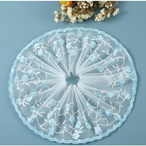 30Yards Mesh Embroidery Lace Trim Ribbon 12cm Wide Handmade DIY Garment Needlework Sewing Accessories Fabric Clothing Decoration