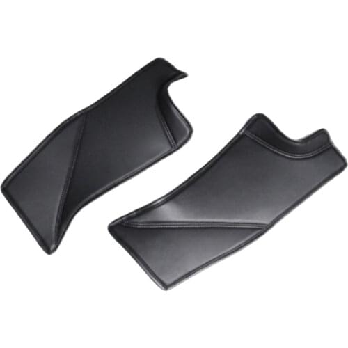 Car PU Leather Rear Door Sill Protector Anti Kick Pad Trim for Tesla Model Y