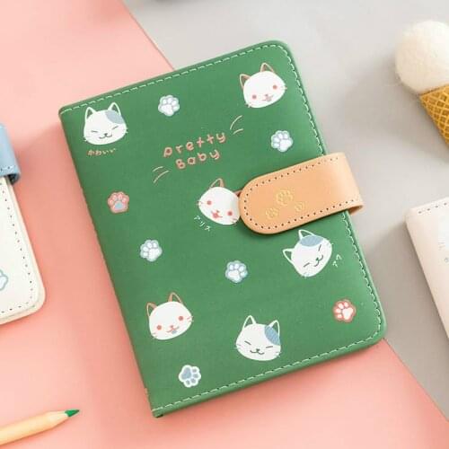 64k Cute Cartoon Cat Dot Grid Blank Notebook Journal Kawaii Small Portable Diary Journal Daily Weekly Planner Notepad Stationery