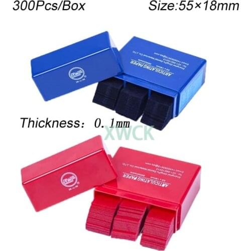 300pcs/Box Blue/Red Dental Articulating Paper Strips Dental Lab Instrument Tool Oral Teeth Care Whitening Material 2 Colors