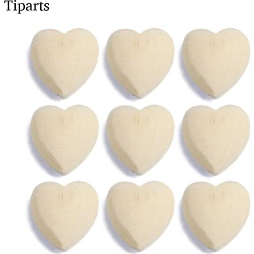 10pcs Natural Wood Heart Beads 20mm 25mm Wooden Charm Pendant Bead for Necklace Bracelet DIY Jewelry Making Findings