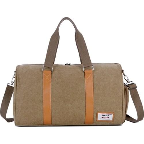 Men Women Canvas Duffle Bag Big Fitness Shoulder Bag Casual Durable Weekend Travel Crossbody Bag Business Storage Handbag XA551F