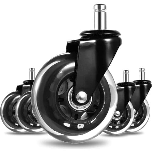 5PCS 2-3 InchOffice Chair Wheels Universal Mute Wheel Chair Wheel Office Caster Rubber Elastic Wheel Furniture Caster Hardware