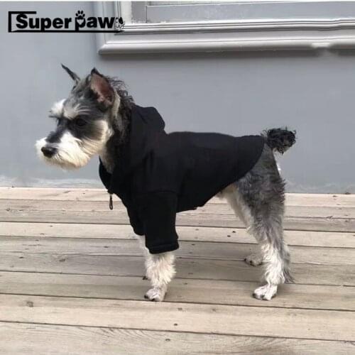 Fashion Pet Dog Winter Warm Hoodie Coat Jacket Clothes For Small Medium Dogs Schnauzer French Bulldog Teddy Pug Sweater BGC10