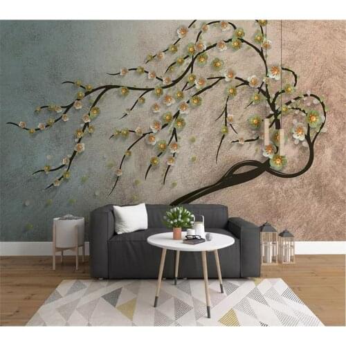 Beibehang Custom wallpaper 3d photo mural new Chinese 3d stereo fortune tree sofa jewelry sofa background wall papers home decor