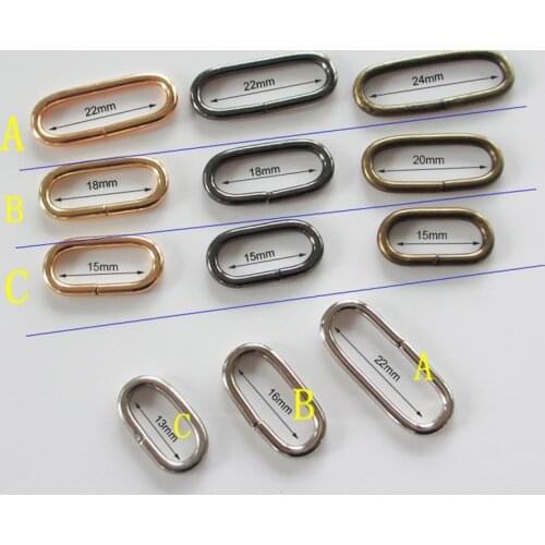 Oval Open End Rings For Webbing Strapping Bag Dog Collar Leather Belt Diy Craft Trimits Aessories