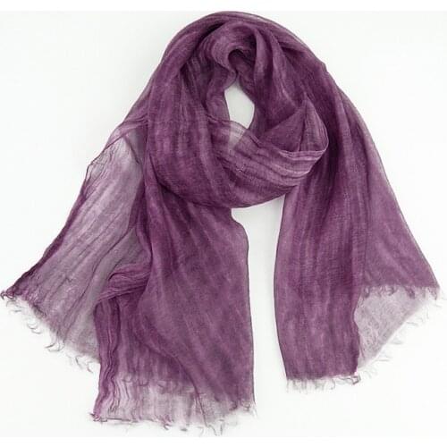 2018 New Design Luxury Brand Solid 50% Silk 50% Wool Scarf Especially Women Foulard Elegant Shawl Long Wrap High Quality M335