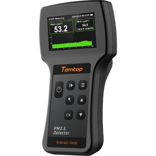 Temtop Professional Air Quality Monitor PM2.5/PM10 Sensor Data Export Airing-1000 2nd Generation