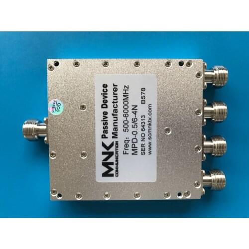 Professional-grade N-head 500-6000M RF 0.5-6G Microstrip One Point Four Power Points Power Distribution Combiner