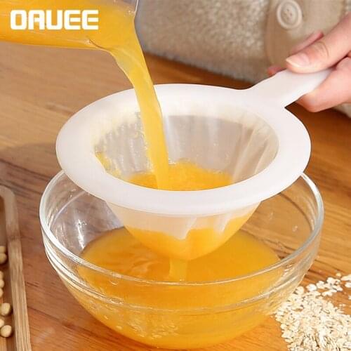 100/200/400 Mesh Kitchen Ultra-fine Mesh Strainer Kitchen Nylon Mesh Filter Spoon For Suitable For Soy Milk Coffee Milk Yogurt