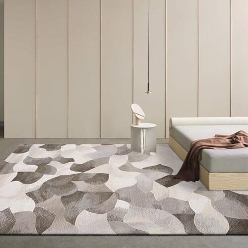 Nordic style high density woven area rug, modern simple living room carpet, decorative coffee table floor mat RX