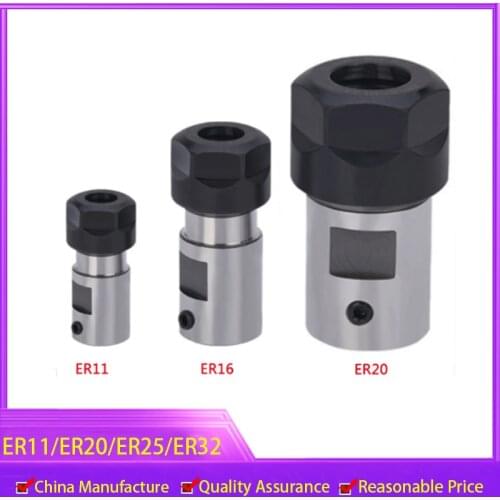 ER11 ER16 ER20 ER25 ER32 collet Motor shaft Chuck spindle Extension Rod tool holder Carving machine DIY spindle extension