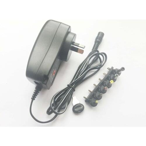 1PCS 30W Universal AC AU Plug in Power Adapter 3v 4.5v 5v 6v 7.5v 9v 12v 2.5A charger with 6pieces tip Switching power supply
