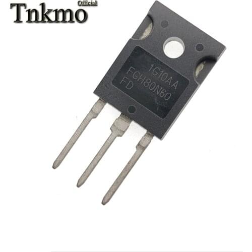 10PCS FGH80N60FDTU FGH80N60FD FGH80N60 80N60 TO-247AB TO-247 N-CHANNEL TUBE POWER IGBT TRANSISTOR 80A 600V free delivery