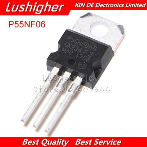10pcs STP55NF06 TO-220 P55NF06 TO220 P55NF06L 55A 60V Mosfet Original