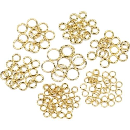 100pcs Stainless Steel Open Jump Ring Gold Silver Double Loop Split Ring Connector for DIY Necklace Jewelry Supplier