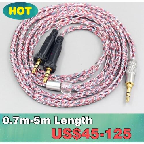 16 Core Silver OCC OFC Mixed Braided Cable For Sony MDR-Z1R MDR-Z7 MDR-Z7M2 With Screw To Fix headphone Earphone LN007581