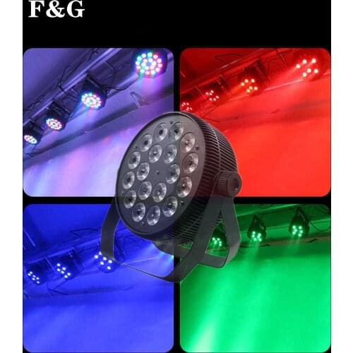 18x12W RGBW 4in1 RGBWA UV 6in1 Aluminum Led Par Light 18x18w Flat Par With DMX512 Control Stage Lighting DJ Disco Wedding Light