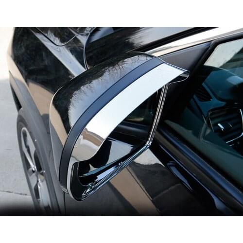 For Jeep Compass 2017 ABS Chrome Rearview Mirror Eyebrow Cover Trim Rearview mirror rain frame 2pcs Car Styling Accessories