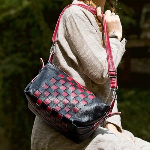 2021 New Fashion Crossbody Messenger bag Womens Leather Diagonal Bag Woven Women ID Shoulder Bag Tote Bag Cowhide Zipper