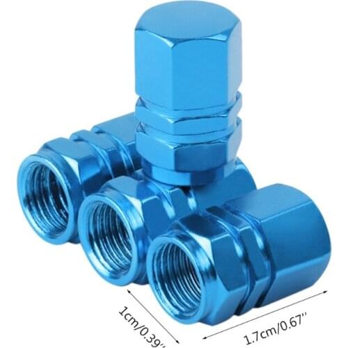 4 Pcs Car Tire Valves Stem Bolt-in Alloy Leakproof Dustproof Auto Wheel Valves Cover Tyre Stem Air