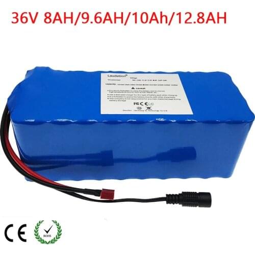 36V 8/9.6/10/12.8Ah electric bike battery pack 42V 10S 4P 500W High Power and Capacity Motorcycle Scooter with BMS