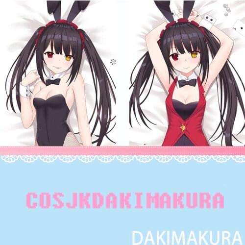 DATE A LIVE Tokisaki Kurumi Anime Gaming Dakimakura Sexy Girls Body Hugging Pillow Case Pillow Cover Cushion Cosplay Xmas Gift