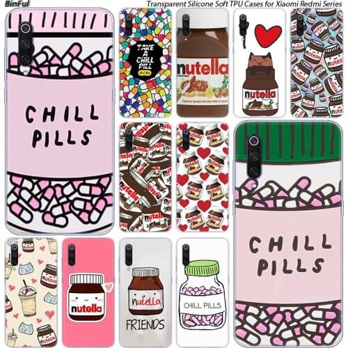 Chills Pills Chocolate Nutella Case For Xiaomi Pocophone F1 9T 9 9SE 8 A2 Lite A1 A2 Mix3 Redmi K20 7A Note 4 4X 5 6 7 Pro S2