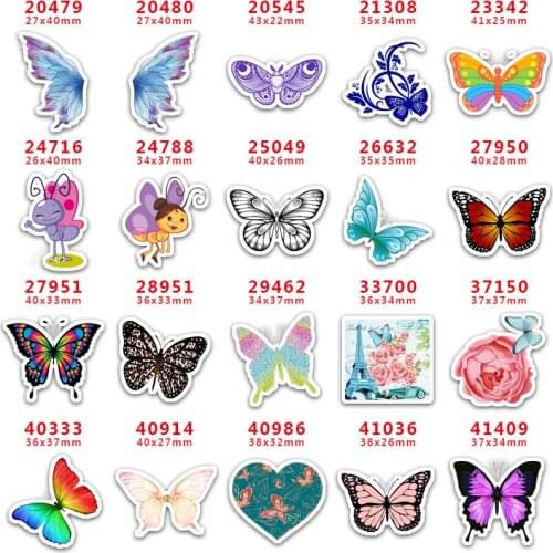 Planar Flower Patrick 30pcs/lot Acrylic Resins Printed for DIY Headband Hair Bow Decoration Accessories PR20479