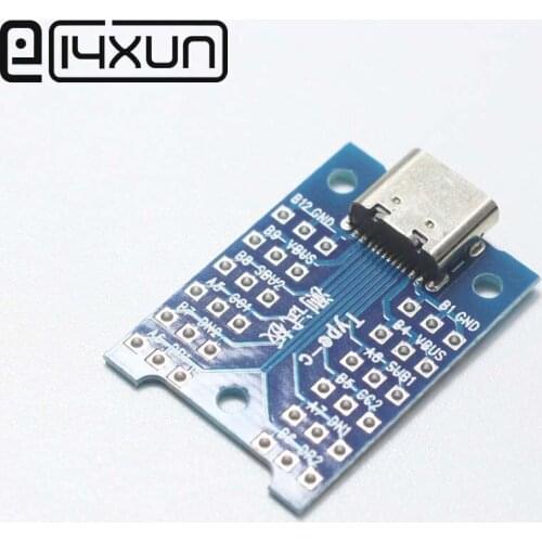 EClyxun 1pcs USB 3.1 Female Plug jack to DIP Adapter Connector Welded PCB Converter Pin board