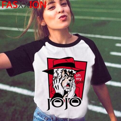 Jojo Bizarre Adventure t-shirt men 2021 ulzzang japanese plus size couple summer top harajuku kawaii kawaii