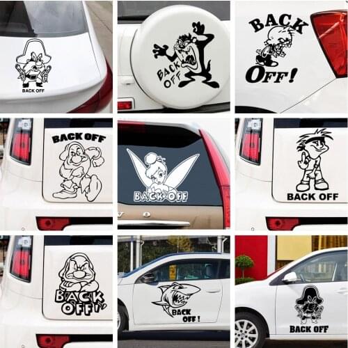 Personality Creativity Fashion Back Off My Car Stickers Rearview Mirror Side Decal Stripe Vinyl Truck Vehicle Body Accessories