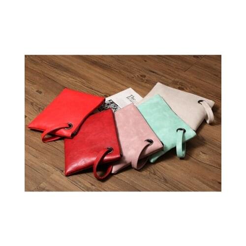 Fashion Solid Handbag Womens Clutch Bag Leather Women Envelope Bag Zipper Evening Bag Female Clutches Handbag Torebki Damskie