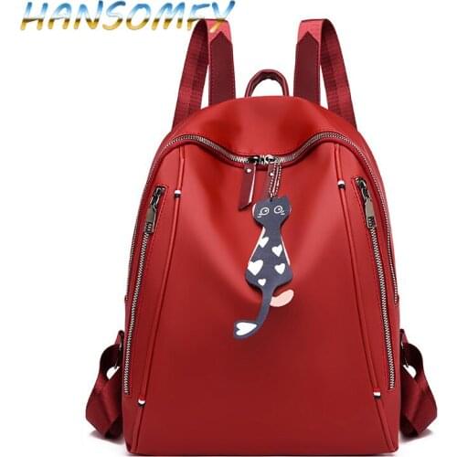 HANSOMFY Fashion Waterproof Oxford Backpack Girls Schoolbag Shoulder Bag High Quality Women Backpacks Mochila Feminina MQ-54