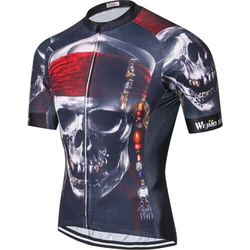 Men Cycling Jerseys Wolf Painted Cycling Clothing Summer Bicycle Tops Short Sleeve Shirts Anti Sweat Grey