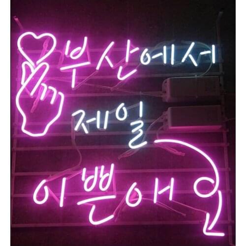 Neon Sign For Heart cute Glass Tube korean Commercial club Lamp enseigne lumineuse Professional Logo Designers Neon Tube Sign